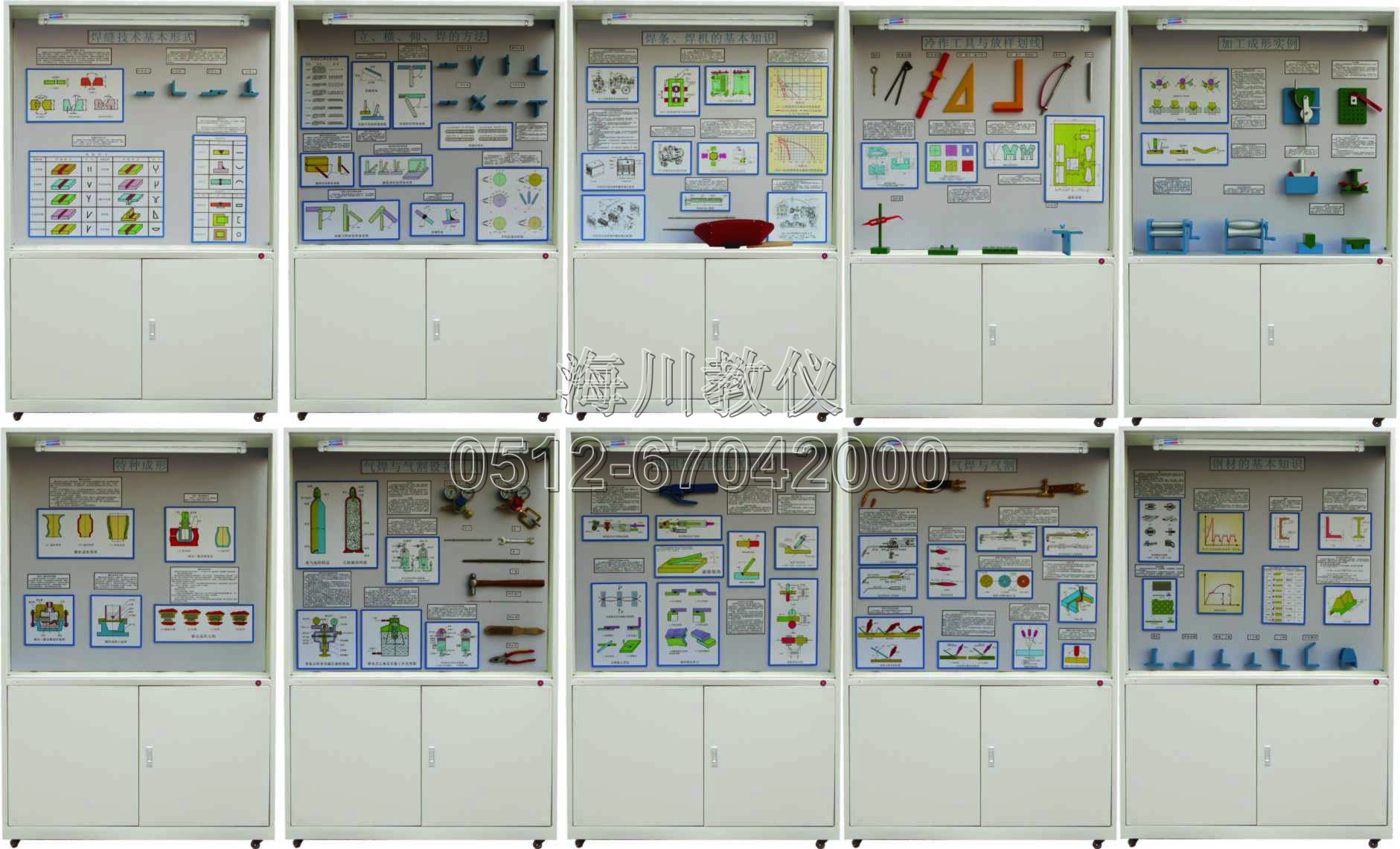 焊、鉚工工藝學(xué)示教陳列柜