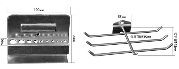 鉗工實訓臺掛鉤掛架零件盒系列產品圖片